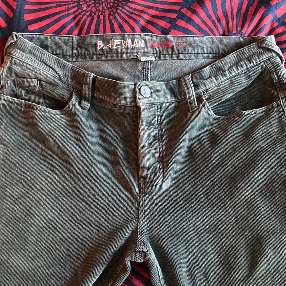 B. Herman wilshire fit mens corduroy pants